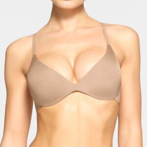 SKIMS Wireless Form Super Push-up Bra | 34C, Clay color